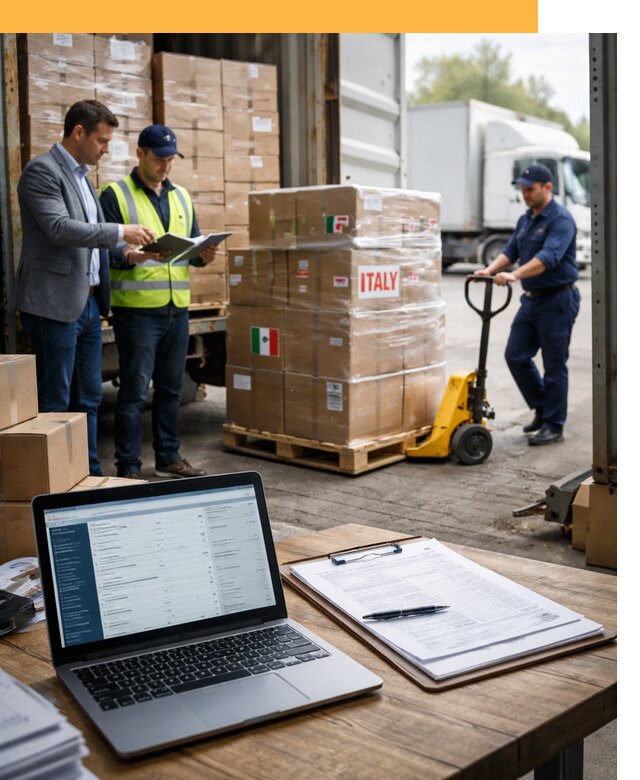 Доставка грузов из Италии: морские и авиаперевозки от 19550