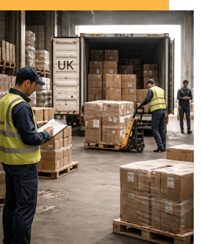 Доставка грузов из Великобритании с таможенным оформлением от 13576